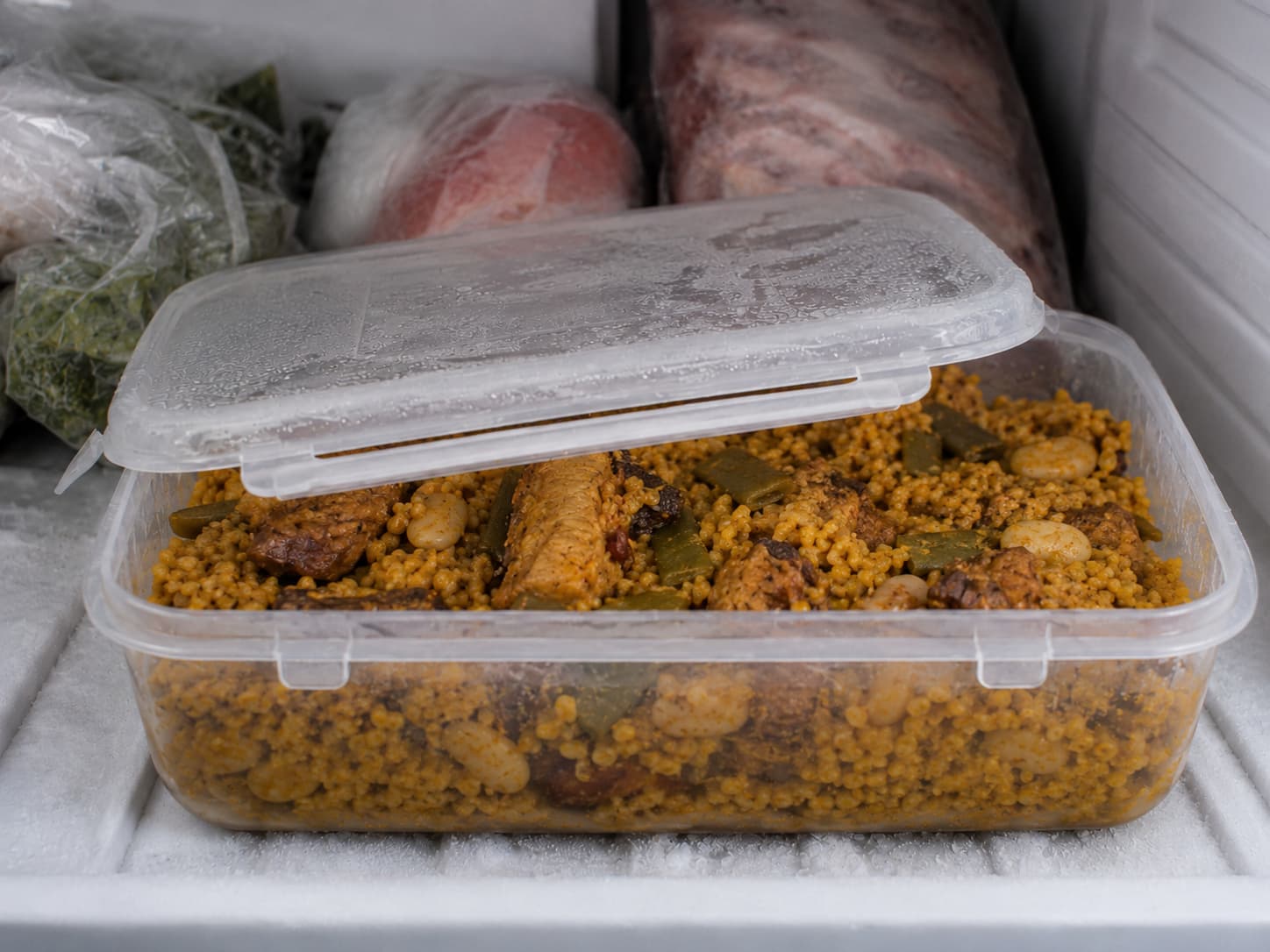 Paella en congelador